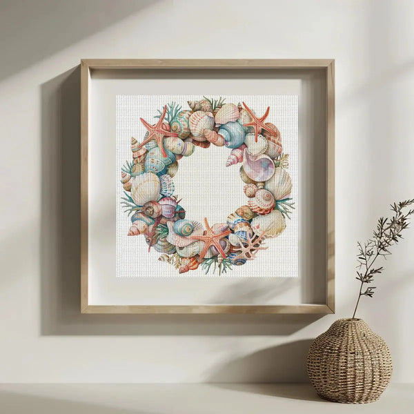 Handcrafted Garland Stamped Cross Stitch Kit – DIY Embroidery Set for Home Wall Decor Noels Strive