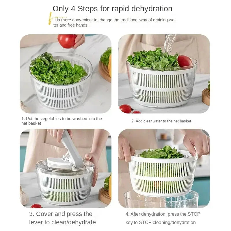 Professional 3L Vegetable Salad Spinner – Multifunctional Lettuce Leaf Washer & Dryer Noels Strive