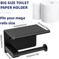 Self-Adhesive Stainless Steel Toilet Paper Holder with Phone Shelf – Wall-Mounted Organizer Noels Strive